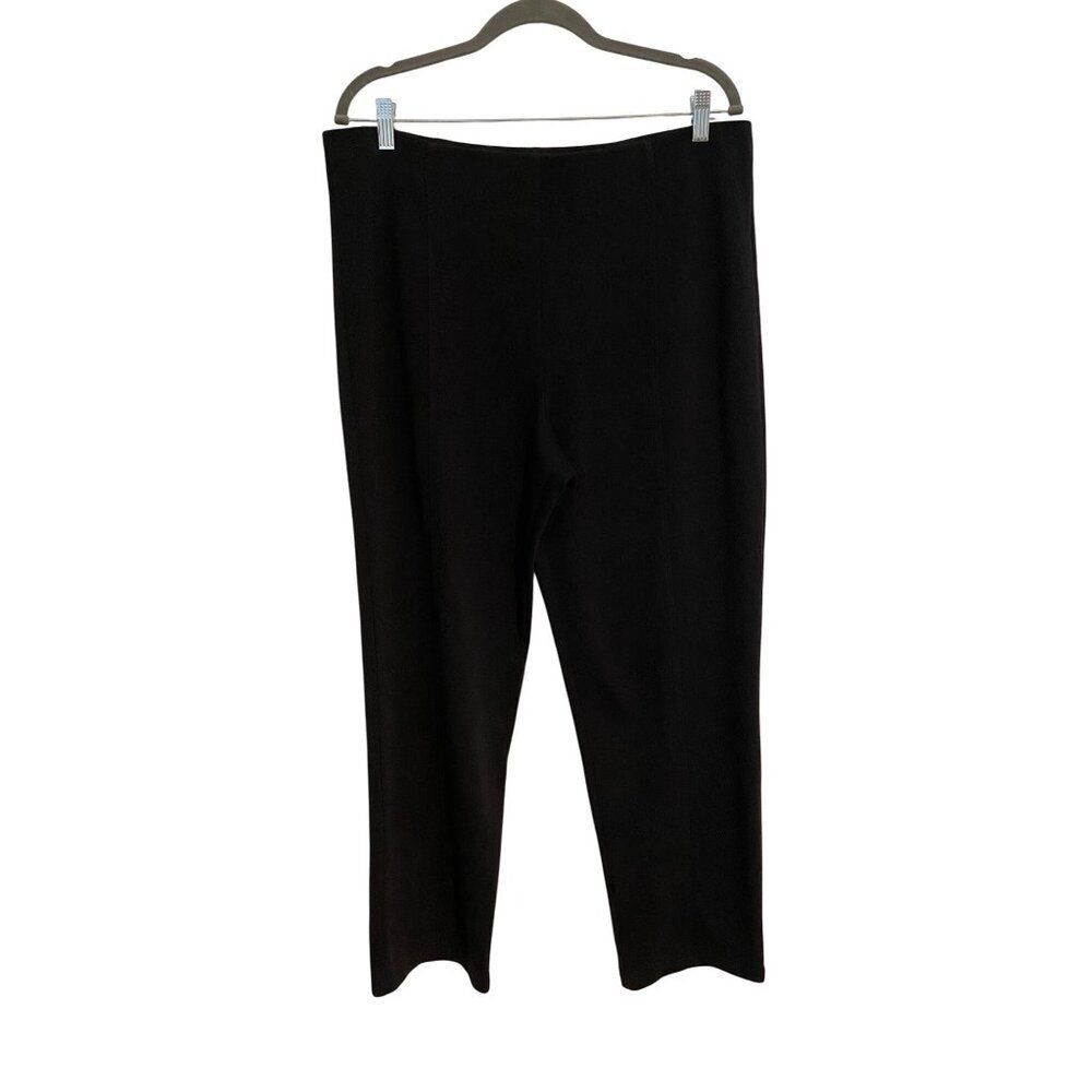 Hanna Andersson Women's L Yoga Pants Black Straight Leg Lounge Athleisure Casual